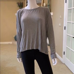 Grey Brandy Melville Long Sleeve Waffle Shirt